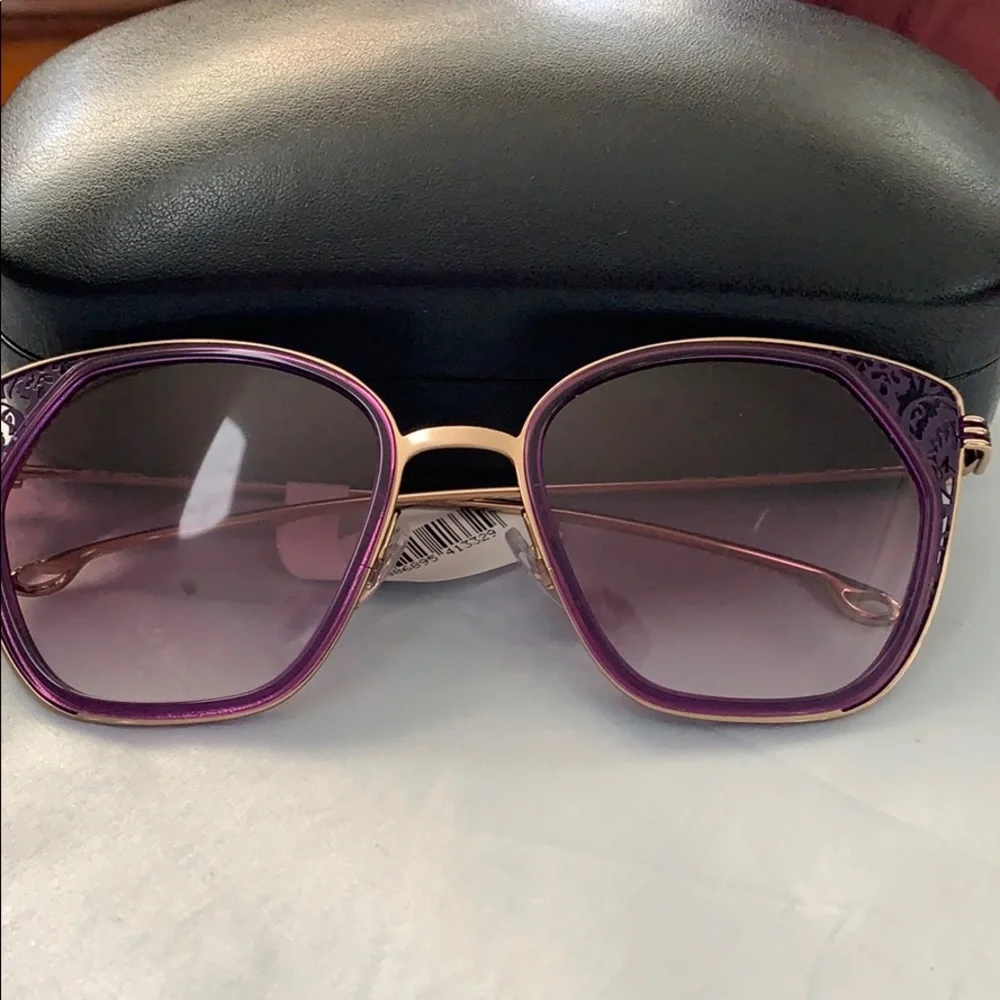 NWT ETRO Violet elegant sunglasses w/case